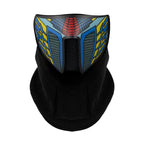 LED Warm Headgear ED Face Mask Party Masks Light Up Dance Halloween Cosplay Easter Rave Mask Luminous Costume Washable Foldable  Luminous Cool Party Mask Activated Light Up Mask Led Music Party Mask Led Music Mask for Festival Party Stevvex