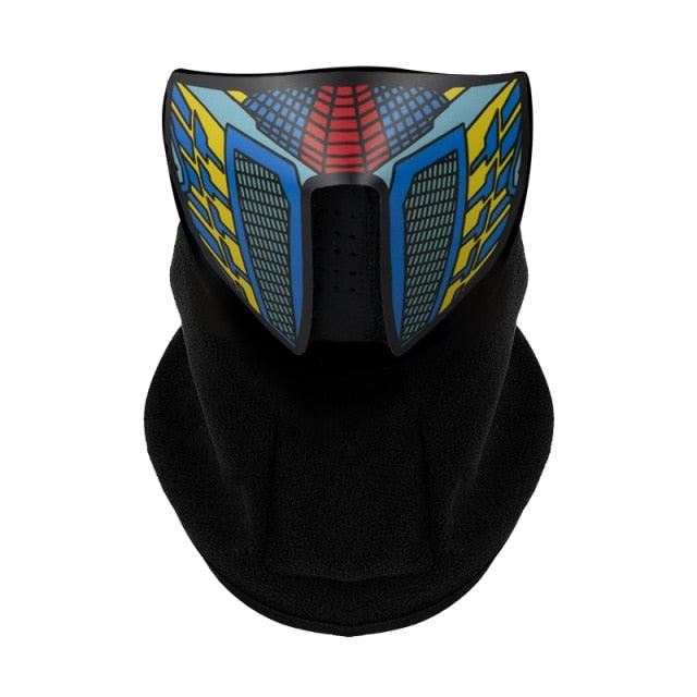 LED Warm Headgear ED Face Mask Party Masks Light Up Dance Halloween Cosplay Easter Rave Mask Luminous Costume Washable Foldable  Luminous Cool Party Mask Activated Light Up Mask Led Music Party Mask Led Music Mask for Festival Party Stevvex