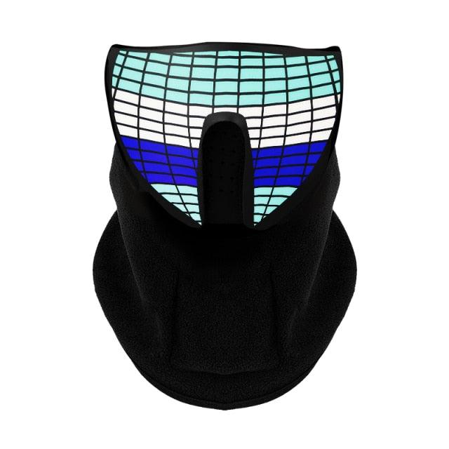 LED Warm Headgear ED Face Mask Party Masks Light Up Dance Halloween Cosplay Easter Rave Mask Luminous Costume Washable Foldable  Luminous Cool Party Mask Activated Light Up Mask Led Music Party Mask Led Music Mask for Festival Party Stevvex