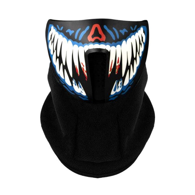 LED Warm Headgear ED Face Mask Party Masks Light Up Dance Halloween Cosplay Easter Rave Mask Luminous Costume Washable Foldable  Luminous Cool Party Mask Activated Light Up Mask Led Music Party Mask Led Music Mask for Festival Party Stevvex