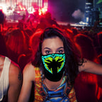 LED Warm Headgear ED Face Mask Party Masks Light Up Dance Halloween Cosplay Easter Rave Mask Luminous Costume Washable Foldable  Luminous Cool Party Mask Activated Light Up Mask Led Music Party Mask Led Music Mask for Festival Party Stevvex