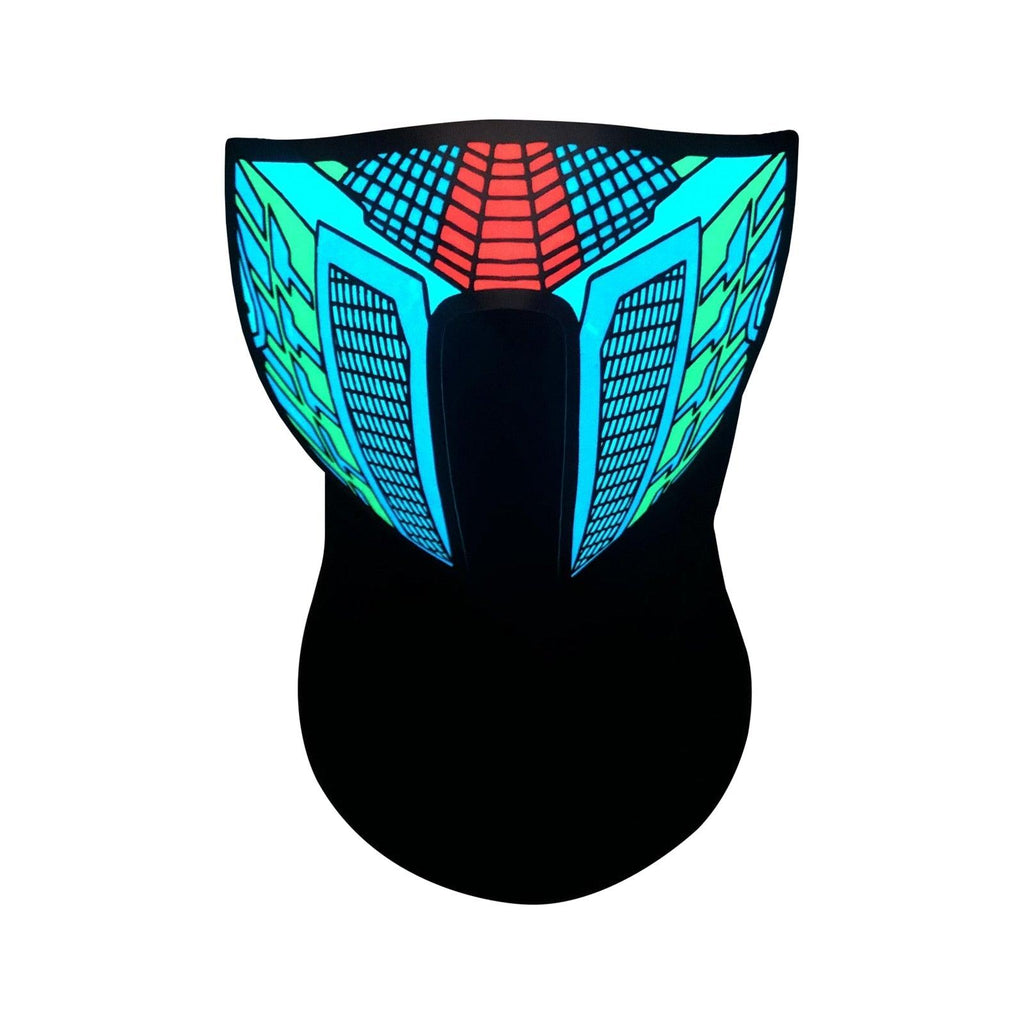 LED Warm Headgear ED Face Mask Party Masks Light Up Dance Halloween Cosplay Easter Rave Mask Luminous Costume Washable Foldable  Luminous Cool Party Mask Activated Light Up Mask Led Music Party Mask Led Music Mask for Festival Party Stevvex