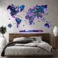 3D LED / LUMINOUS Wooden World Map 3.0 Space - SJB-DIAMOND ELITES