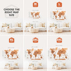 3D LED Wooden World Map 3.0 Oak - SJB-DIAMOND ELITES