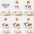 3D LED / LUMINOUS Wooden World Map 3.0 Urban - SJB-DIAMOND ELITES