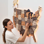 Wooden 3d LED Map of USA - Multicolor - SJB-DIAMOND ELITES