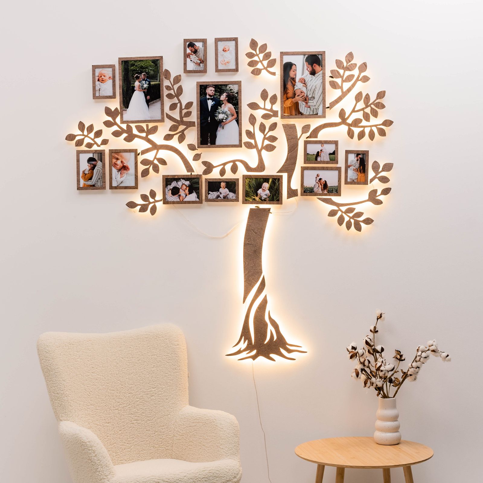 Wooden Led Family Tree - Starlight - SJB-DIAMOND ELITES