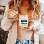 Lemon Lime Green Tea Candle Fresh Verbena Citrus Green Tea Scent 8oz BandsCo Straps