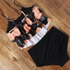 Leopard Bikini High Waist Bikini Animal Print Floral Swimsuit Ruffle Swimsuit Plus Size Swimwear Women Swimsuits for Women Two Piece Bathing Suits Ruffle Tops With High Waist Bottoms Bikini Sets For Teen Girls