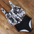 Leopard Bikini High Waist Bikini Animal Print Floral Swimsuit Ruffle Swimsuit Plus Size Swimwear Women Swimsuits for Women Two Piece Bathing Suits Ruffle Tops With High Waist Bottoms Bikini Sets For Teen Girls