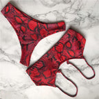 Leopard Bikini Women Swimwear Female Swimsuit Two-piece Bikini Set Comfortable Bathing Suit Swim Lady High Waist Bikini Set For Women Athletic Two Piece Soft Swimsuit Sporty Scoop Neck Bathing Suit Stevvex