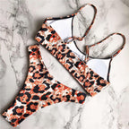 Leopard Bikini Women Swimwear Female Swimsuit Two-piece Bikini Set Comfortable Bathing Suit Swim Lady High Waist Bikini Set For Women Athletic Two Piece Soft Swimsuit Sporty Scoop Neck Bathing Suit Stevvex