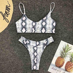 Leopard Bikini Women Swimwear Female Swimsuit Two-piece Bikini Set Comfortable Bathing Suit Swim Lady High Waist Bikini Set For Women Athletic Two Piece Soft Swimsuit Sporty Scoop Neck Bathing Suit Stevvex