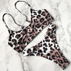 Leopard Bikini Women Swimwear Female Swimsuit Two-piece Bikini Set Comfortable Bathing Suit Swim Lady High Waist Bikini Set For Women Athletic Two Piece Soft Swimsuit Sporty Scoop Neck Bathing Suit Stevvex