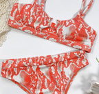 Leopard Bikinis Bikini Swimming Women's Bathing Suits Push Up Swimsuit Women's Padded Underwire Bikini  Wire Push Up Bathing Suit Leopard Printed High Cut Vintage Swimsuit Stevvex