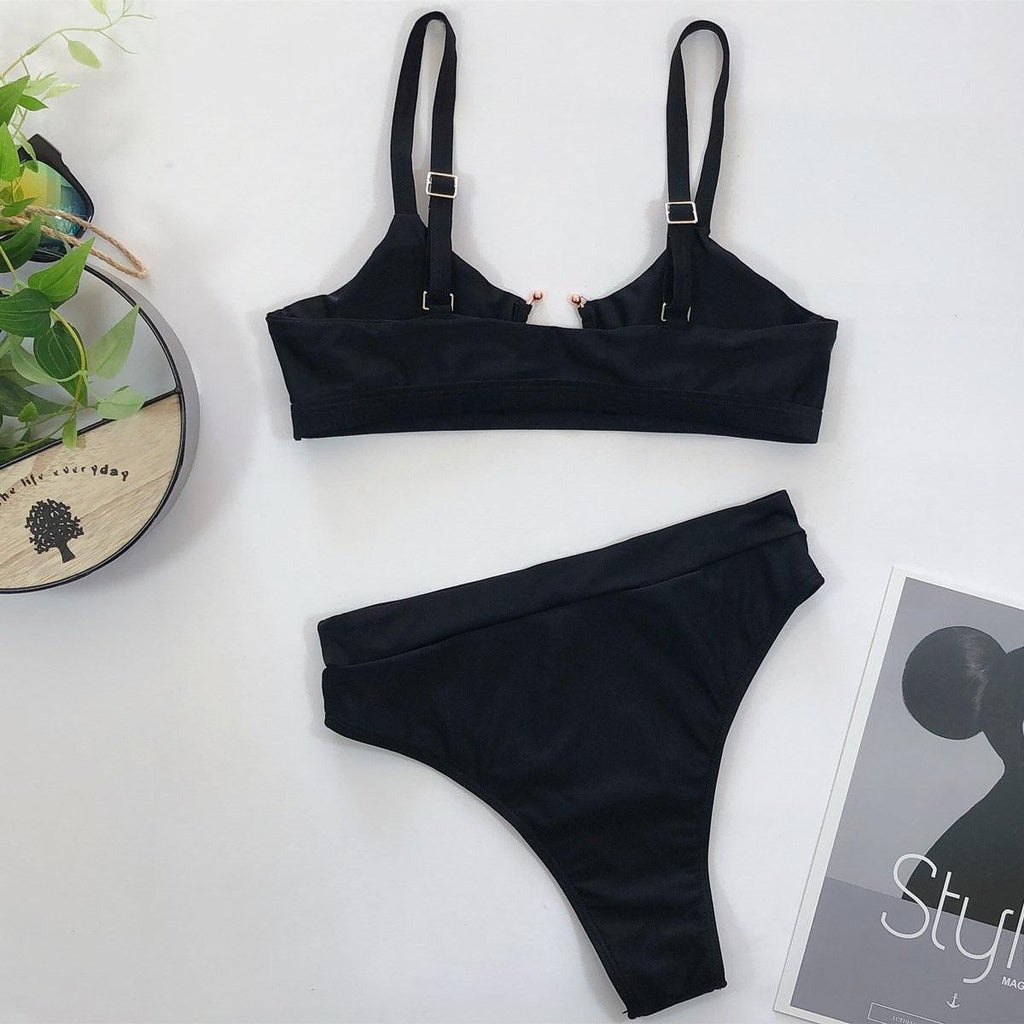 Leopard Bikinis Bikini Swimming Women's Bathing Suits Push Up Swimsuit Women's Padded Underwire Bikini  Wire Push Up Bathing Suit Leopard Printed High Cut Vintage Swimsuit Stevvex