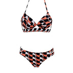 Leopard Bikinis Women Summer Swimsuit Strapless Bandage Bathing Suits Women's Halter Triangle Bikini Bottom Soft Two Piece Swimsuits Low Waist Push Up Bikini Set Swimwear Stevvex