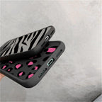 Leopard Print Elegant Pattern Protective Phone Case Translucent Hard Back With Silicone Leopard Pattern Phone Case For Iphone 11 Pro Max 12 13 Mini X Xs Max 7 8 Plus Mobile Phone Protective Case Stevvex