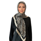Leopard Print Square Scarf Hijab (MH182)