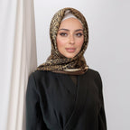Leopard Print Square Scarf Hijab (MH182)