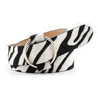Leopard PU Leather Pattern 105cm Round Buckle Belt Women Trendy Dress Cute Classic Belts Stevvex