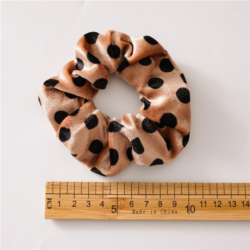Leopard Velvet Scrunchies Hair Accessories For Women Girl Elastic Hair Ring Hair tie Ponytail Holder Rubber Hair Band Ponytail Holder Accessories for Women And Girls Stevvex