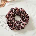 Leopard Velvet Scrunchies Hair Accessories For Women Girl Elastic Hair Ring Hair tie Ponytail Holder Rubber Hair Band Ponytail Holder Accessories for Women And Girls Stevvex