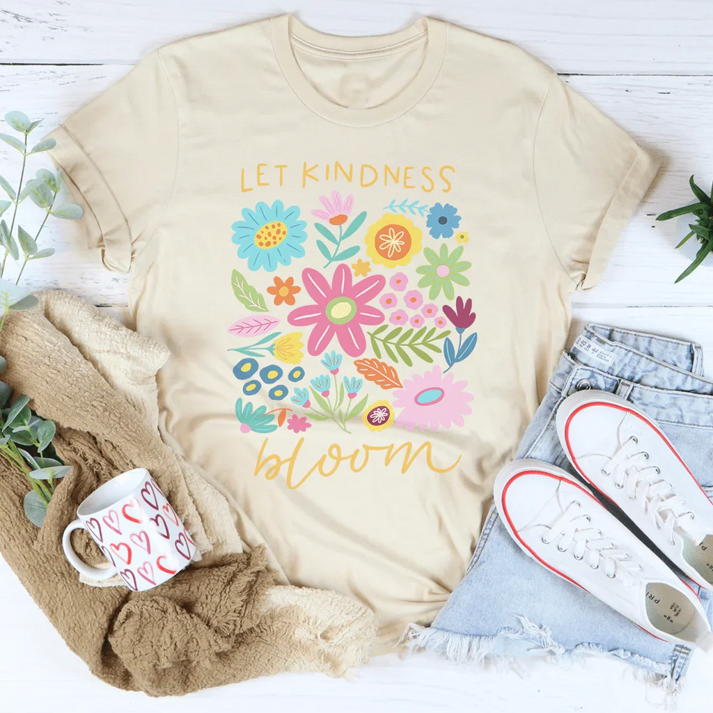 Let Kindness Bloom Tee Peachy Sunday