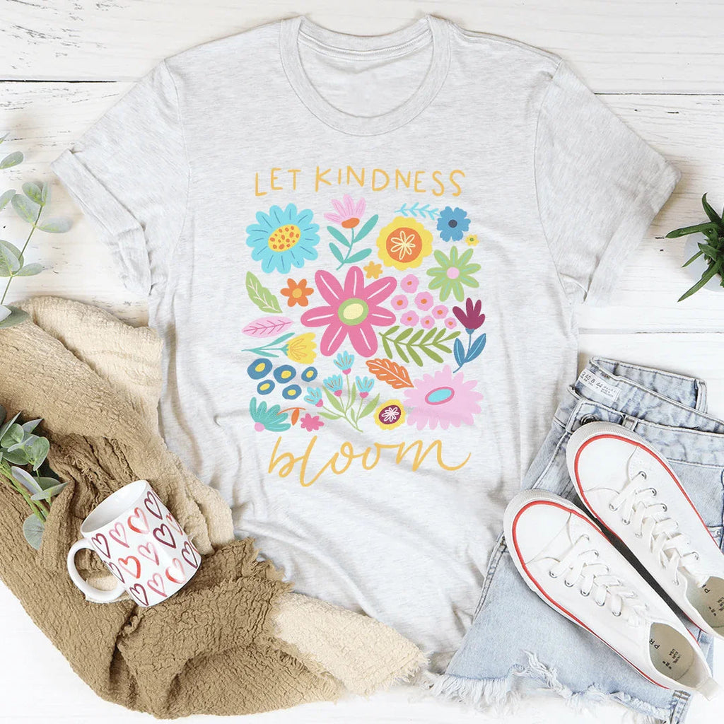 Let Kindness Bloom Tee Peachy Sunday