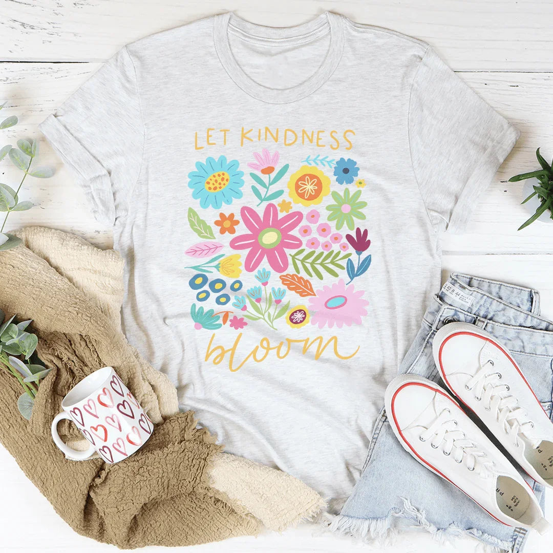 Let Kindness Bloom Tee Peachy Sunday