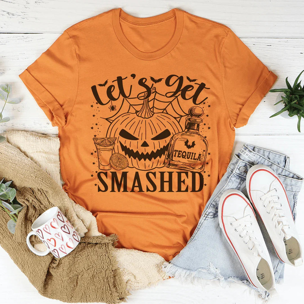 Let's Get Smashed Pumpkin Tee Peachy Sunday