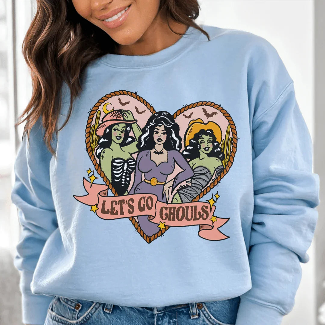 Let's Go Ghouls Sweatshirt Peachy Sunday