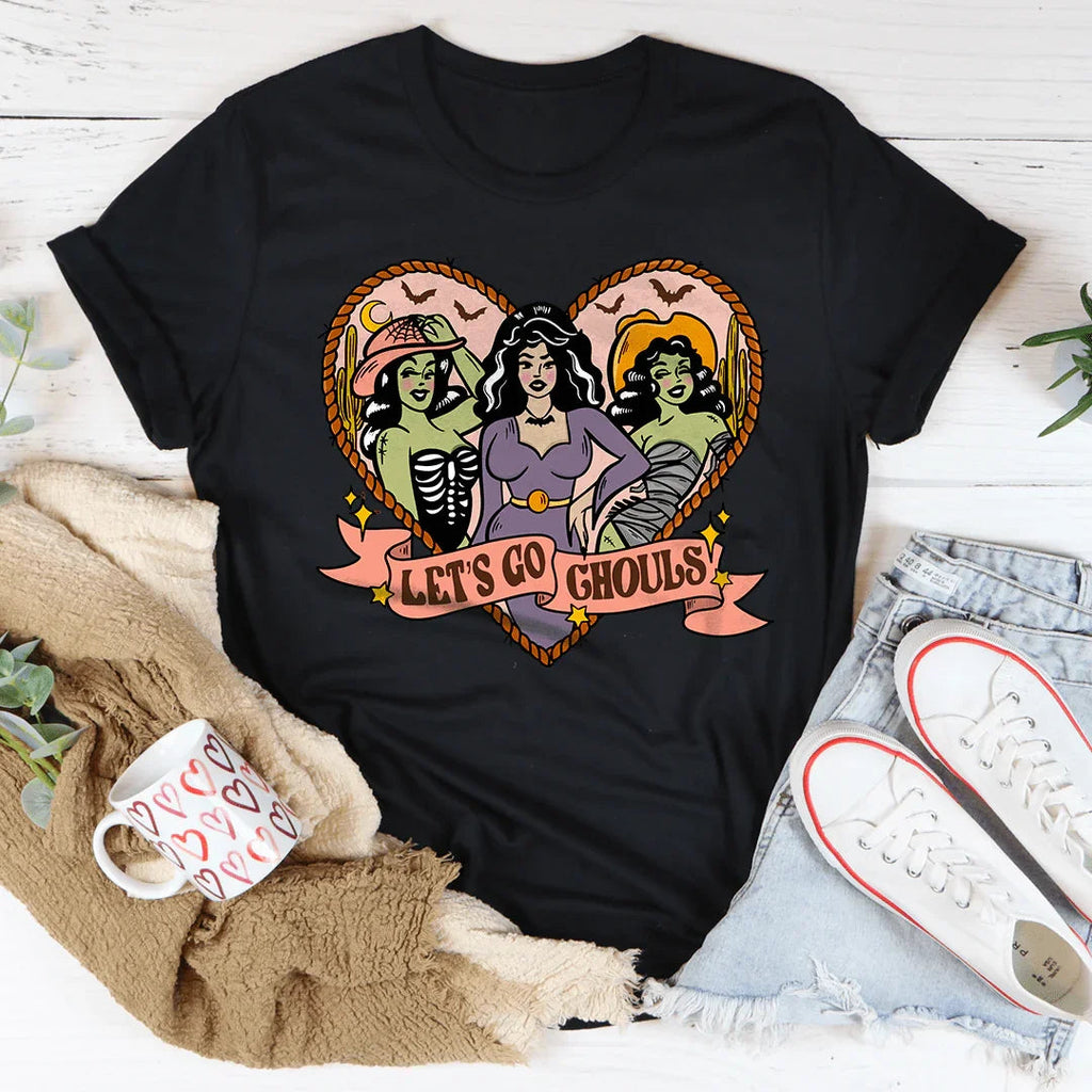 Lets Get Ghouls Tee Peachy Sunday