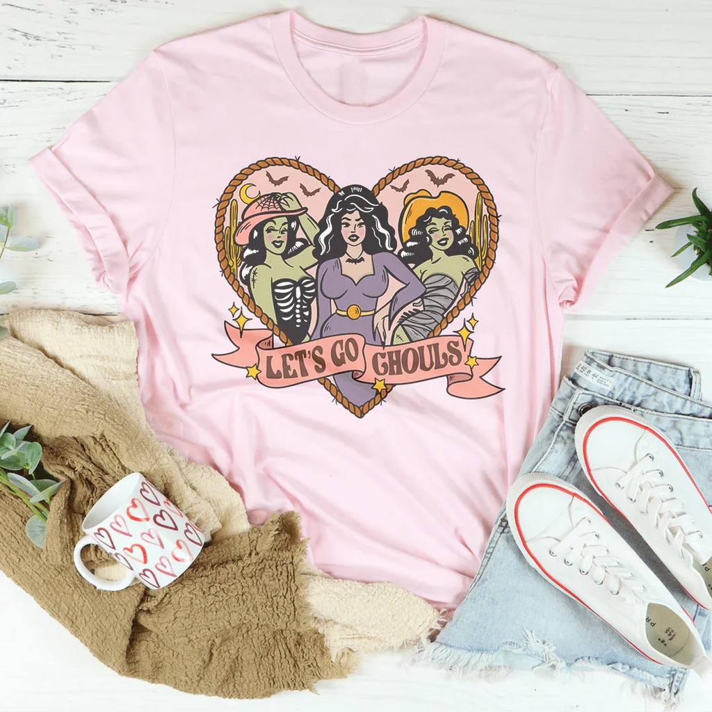 Lets Get Ghouls Tee Peachy Sunday