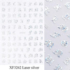Letter 3D Decals Nail Art Stickers English Old Font Black Number Tattoo Nails Design Water Sliders Manicure Decoration 3D Nail Supplies Holographic Old English Character Nail Self-Adhesive Sticker English Font Design Manicure Decorations Accessories Stevvex