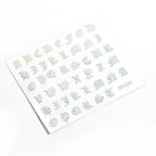 Letter 3D Decals Nail Art Stickers English Old Font Black Number Tattoo Nails Design Water Sliders Manicure Decoration 3D Nail Supplies Holographic Old English Character Nail Self-Adhesive Sticker English Font Design Manicure Decorations Accessories Stevvex