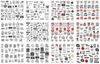 Letter Nail Water Decals With Inscriptions Sexy Girl  Black White Tattoo Slider English Alphabet Nail Decals Adhesive Letter 3D Nail Art Stickers for Women Girls Nail Decoration Manicure for Women Decorations Birthday Party Favor Gift Stevvex