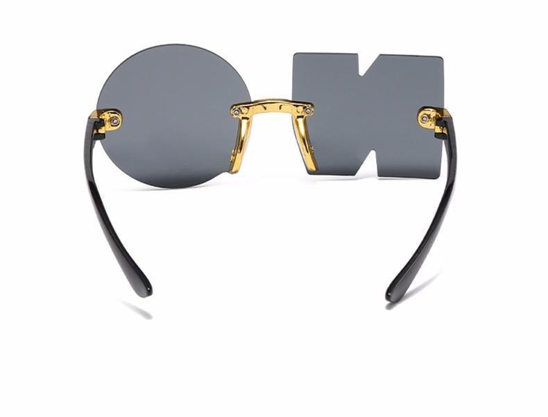 Letter NO Party Rimless Irregular Design Sunglasses For Men/Women Fashionable NO Sunglasses for Kids Oversize & Irregular Design Frameless Polygon Glasses For Children Stevvex