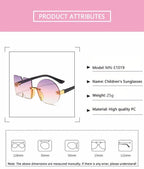 Letter NO Party Rimless Irregular Design Sunglasses For Men/Women Fashionable NO Sunglasses for Kids Oversize & Irregular Design Frameless Polygon Glasses For Children Stevvex