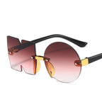 Letter NO Party Rimless Irregular Design Sunglasses For Men/Women Fashionable NO Sunglasses for Kids Oversize & Irregular Design Frameless Polygon Glasses For Children Stevvex