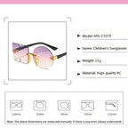 Letter NO Party Rimless Irregular Design Sunglasses For Men/Women Fashionable NO Sunglasses for Kids Oversize & Irregular Design Frameless Polygon Glasses For Children Stevvex