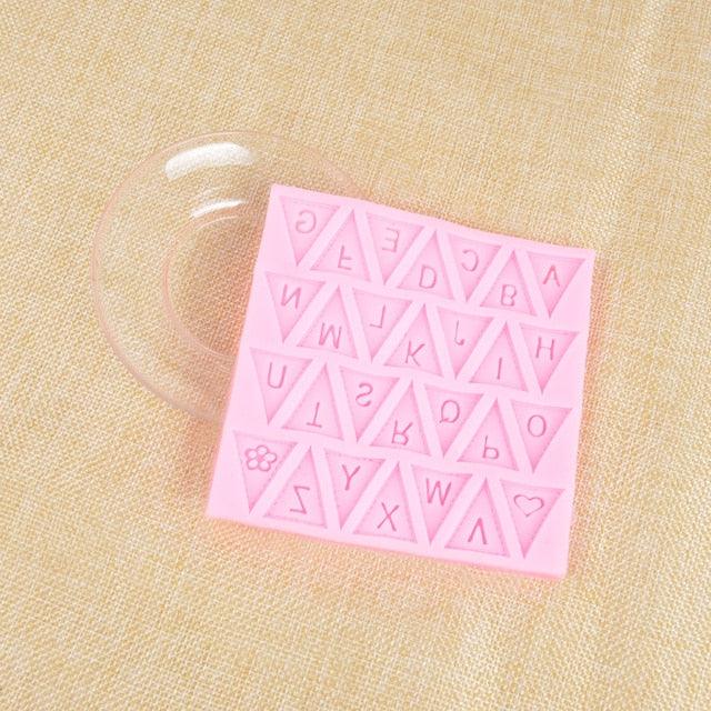 Letters Mold Triangle Alphabet Silicone Baking Mould Cupcake Decorating Tool Fondant Candy Chocolate Gumpaste Nonstick Letters Mold Triangle Alphabet Silicone Baking Mould Cupcake Decorating Tool Stevvex