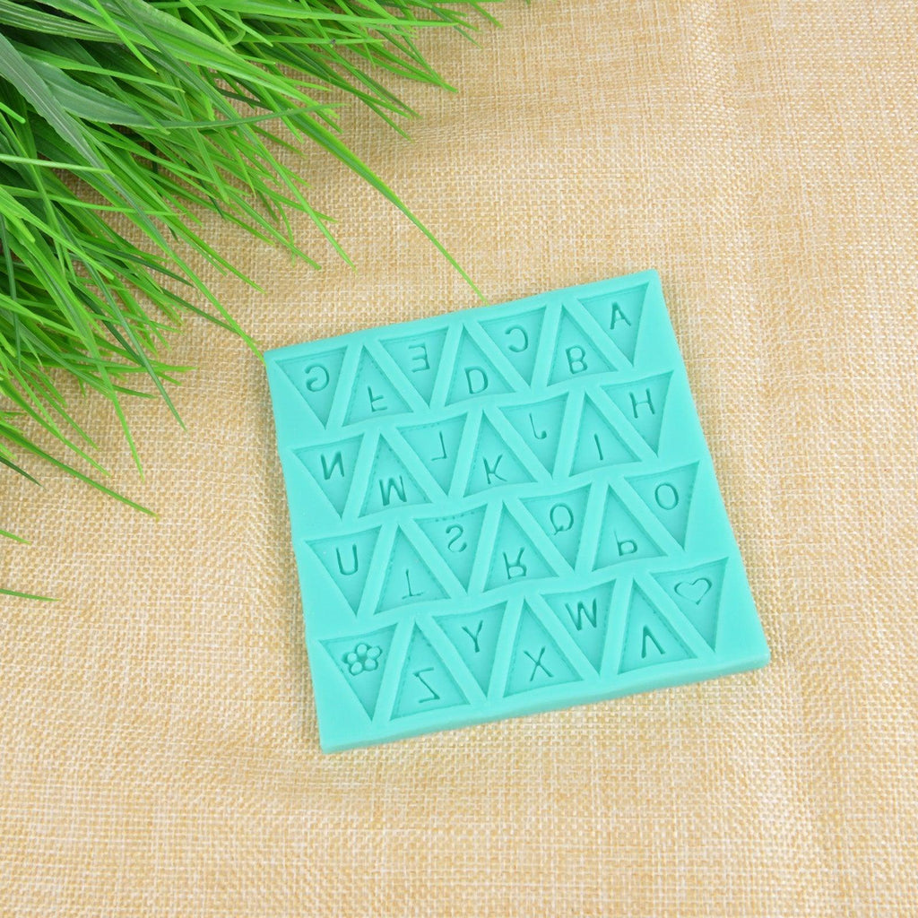 Letters Mold Triangle Alphabet Silicone Baking Mould Cupcake Decorating Tool Fondant Candy Chocolate Gumpaste Nonstick Letters Mold Triangle Alphabet Silicone Baking Mould Cupcake Decorating Tool Stevvex