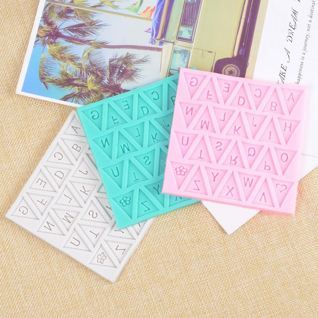 Letters Mold Triangle Alphabet Silicone Baking Mould Cupcake Decorating Tool Fondant Candy Chocolate Gumpaste Nonstick Letters Mold Triangle Alphabet Silicone Baking Mould Cupcake Decorating Tool Stevvex