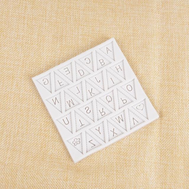 Letters Mold Triangle Alphabet Silicone Baking Mould Cupcake Decorating Tool Fondant Candy Chocolate Gumpaste Nonstick Letters Mold Triangle Alphabet Silicone Baking Mould Cupcake Decorating Tool Stevvex