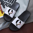 Letters Printed Women Slippers Summer Sandals Non-Slip Flat Beach Shoes Bathroom Flip Flop Slipper Comfort Slides Beach Pool Gym House Slipper Outdoor Fashion Non Slip Flat Sandals Stevvex