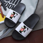 Letters Printed Women Slippers Summer Sandals Non-Slip Flat Beach Shoes Bathroom Flip Flop Slipper Comfort Slides Beach Pool Gym House Slipper Outdoor Fashion Non Slip Flat Sandals Stevvex