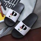 Letters Printed Women Slippers Summer Sandals Non-Slip Flat Beach Shoes Bathroom Flip Flop Slipper Comfort Slides Beach Pool Gym House Slipper Outdoor Fashion Non Slip Flat Sandals Stevvex