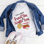 Life Is About Sweet Tea & Waffle Fries Tee - SJB-DIAMOND ELITES