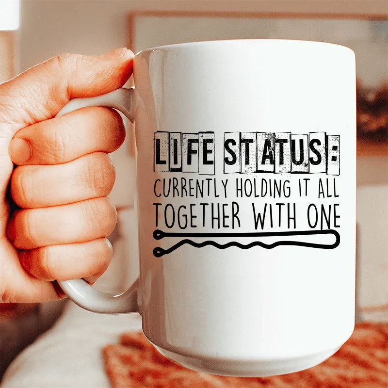 Life Status Ceramic Mug 15 oz Peachy Sunday